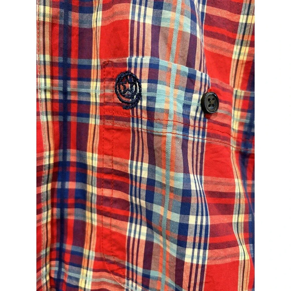 Wrangler George Strait Blue Red Button Down Shirt Size Size Medium - Picture 2 of 6